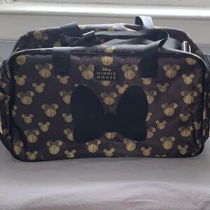 🆕- Disney Minnie Mouse Black and Gold Duffel Bag